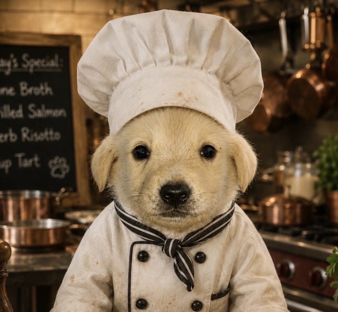 Portrait of Jotchua in chef's whites
